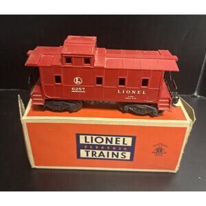 Lionel 6257 Red Caboose Original Box O27 Gauge Vintage Train Car 9-47